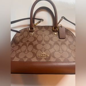 Coach Satchel Bag in Signature Print, Excellent Condition